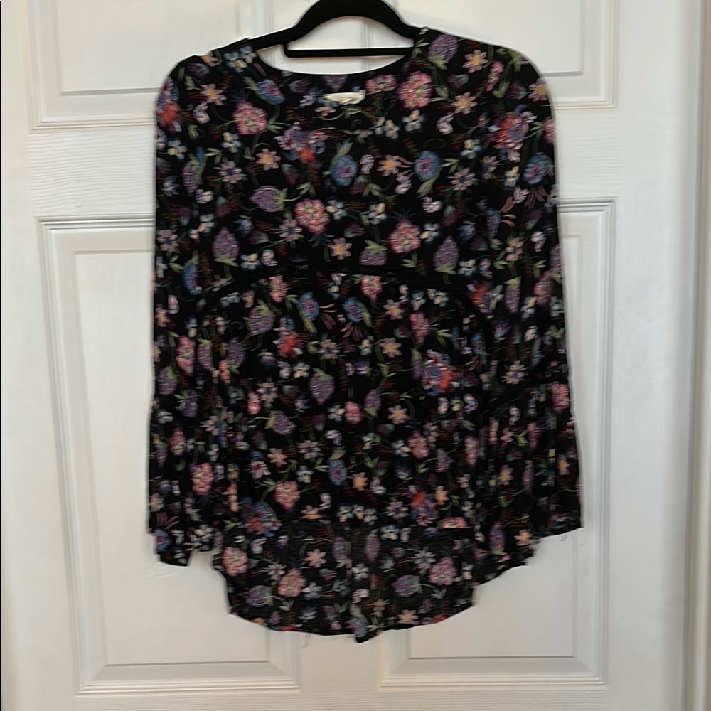 Cotton Bleu Floral Blouse